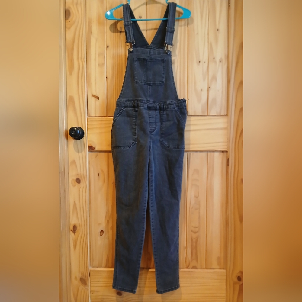 No Boundaries Black Overalls Juniors 7-9
